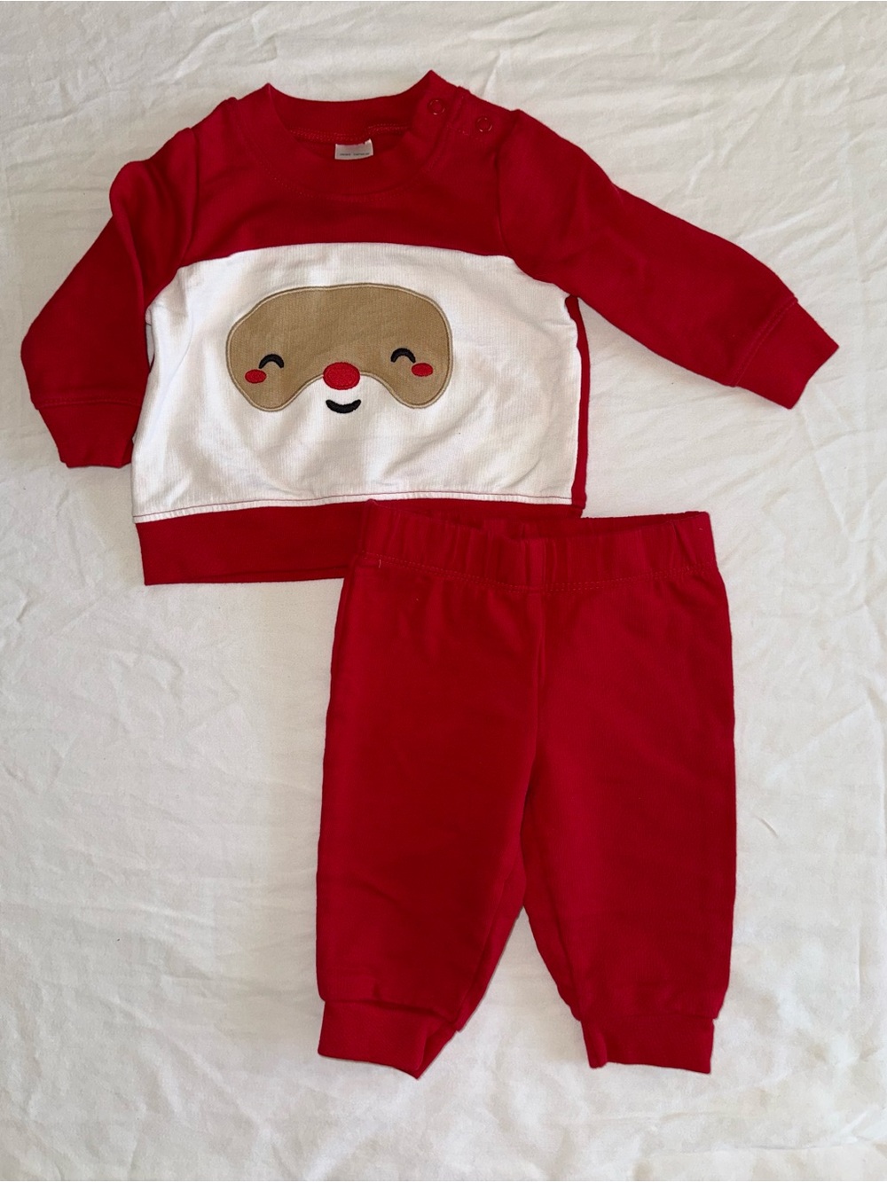 2/$15 Baby Santa sweater and pants set Carters